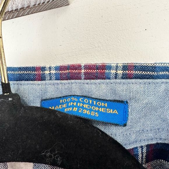 Pendleton Men’s Plaid Short Sleeve Button Up Shirt Size Large - Picture 3 of 5